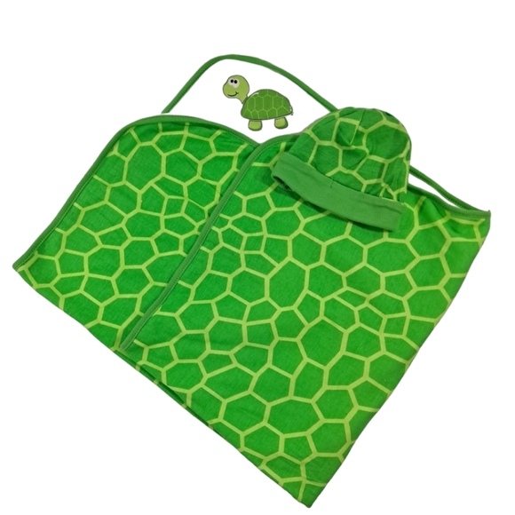 Levert Turtle Hooded Blanket & Hat Set Green NWT Infant 0-6 Months NWT - Picture 1 of 8